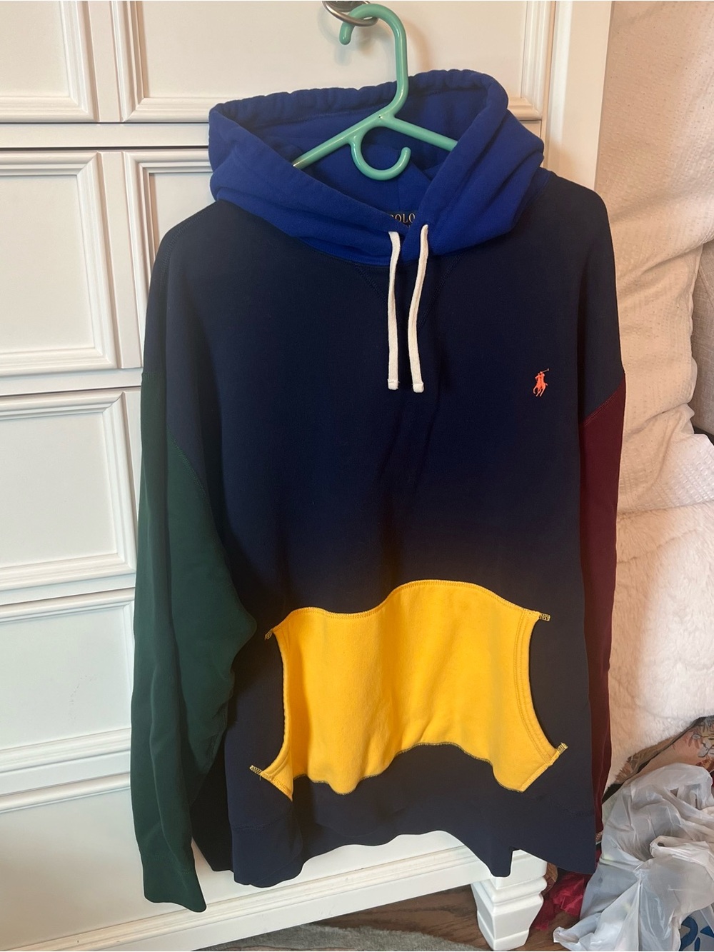 Ralph Lauren Polo 3XB Hoodie Sweatshirt Blue Green no tags but never worn